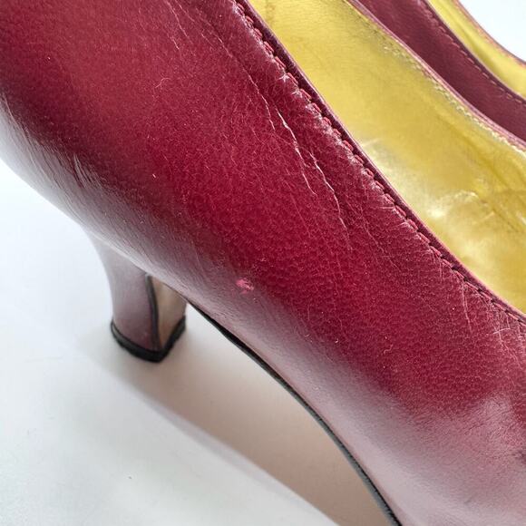 Vintage PERRY ELLIS Burgundy Pumps - Picture 7 of 11